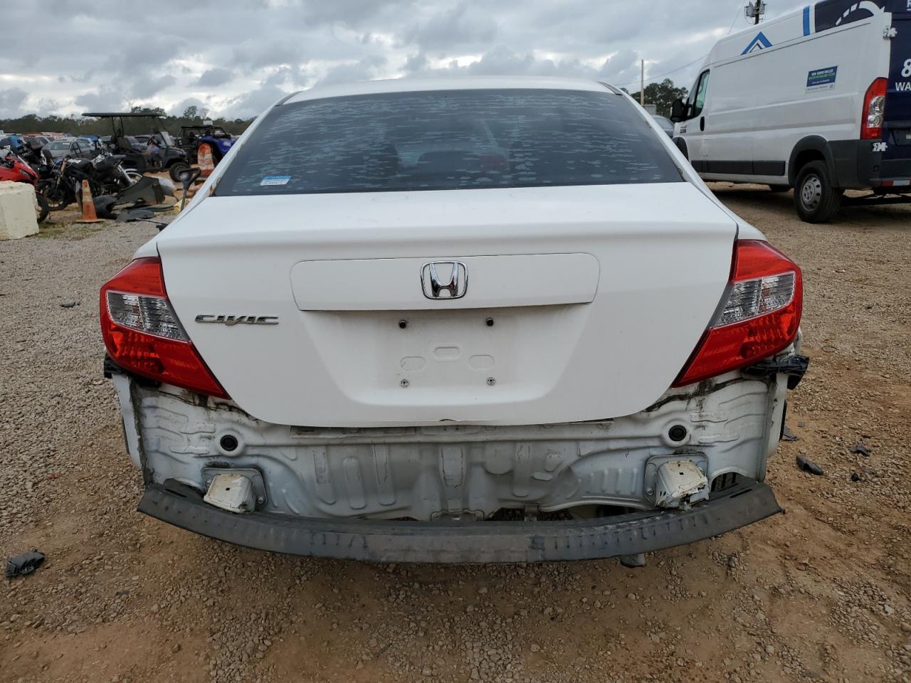 2012 Honda Civic VIN 19XFB2F55CE069250 Copart auction photo, rear end damage thumbnail 6