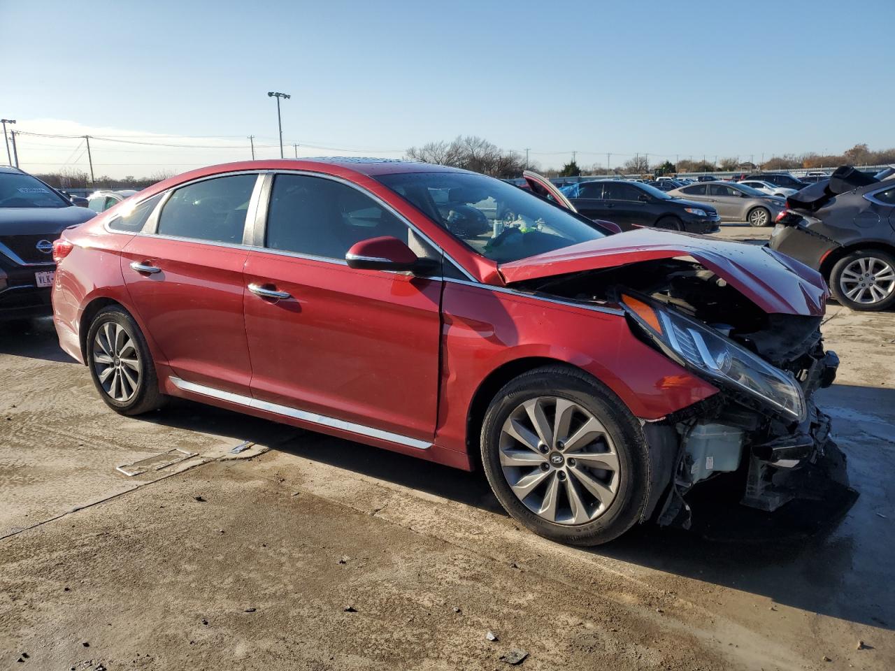 2017 Hyundai Sonata VIN 5NPE34AF3HH443958 Copart auction photo, all over damage thumbnail 4