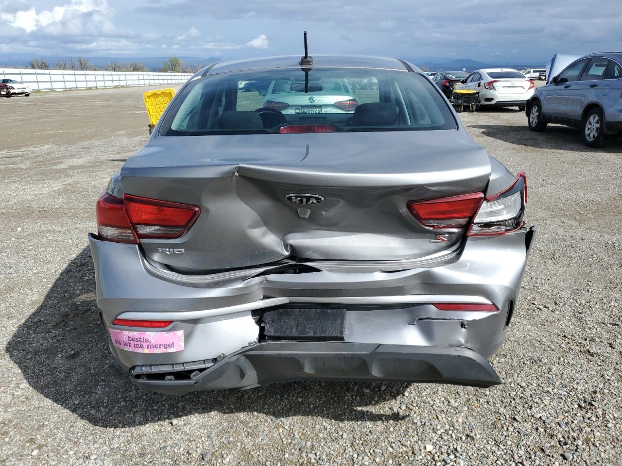 2021 KIA Rio VIN 3KPA24AD0ME428803 Copart auction photo, rear end damage thumbnail 6