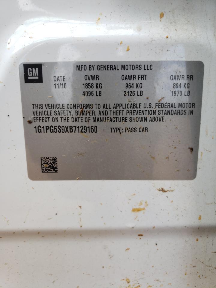2011 Chevrolet Cruze VIN 1G1PG5S9XB7129160 Copart auction photo, rear end damage thumbnail 14