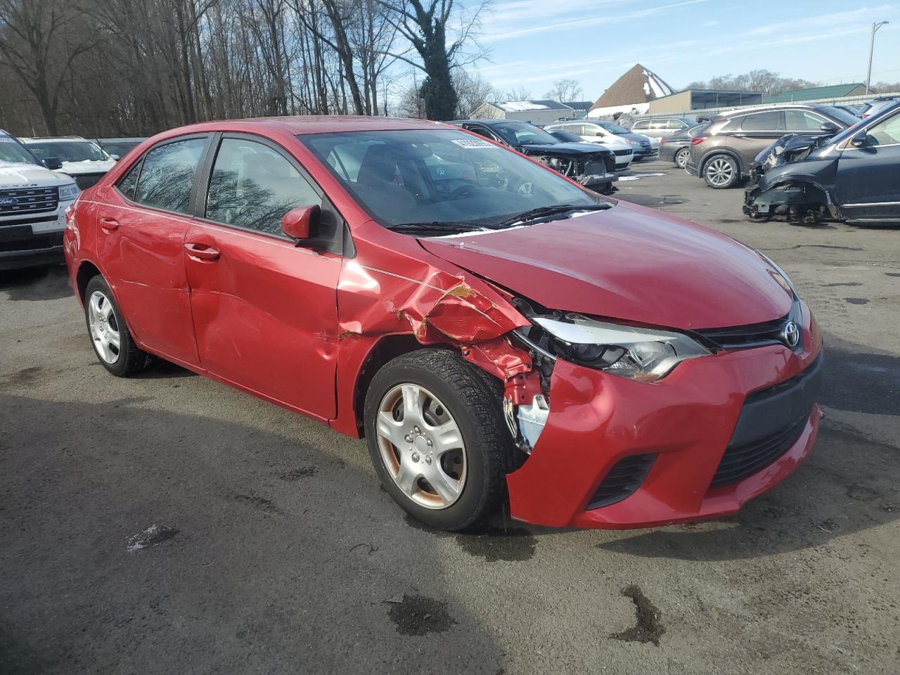 2014 Toyota Corolla VIN 2T1BURHE0EC228286 Copart auction photo, front end / side damage thumbnail 4