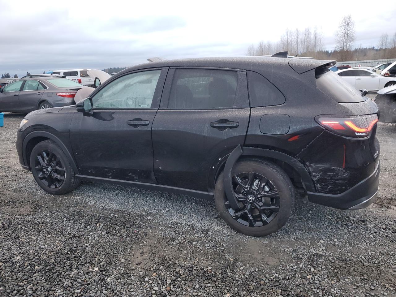 2024 Honda HR-V VIN 3CZRZ2H58RM713595 Copart auction photo, rear end / side damage thumbnail 2