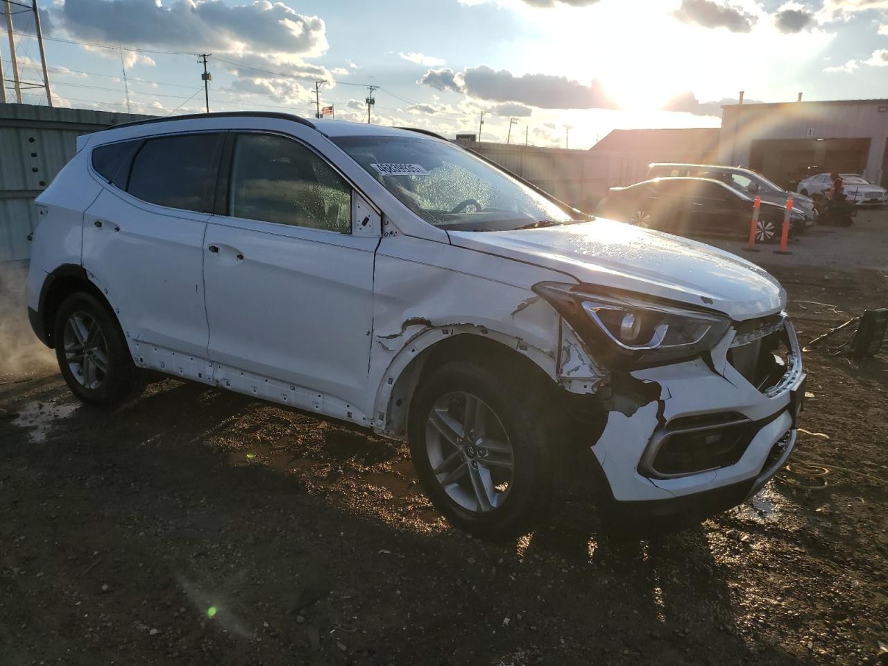 2017 Hyundai Santa Fe VIN 5NMZU3LB9HH000486 Copart auction photo, all over damage thumbnail 4