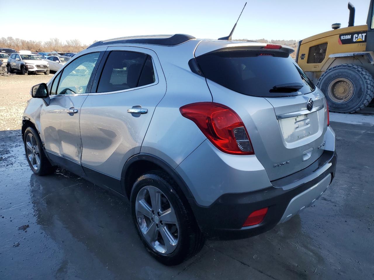 2014 Buick Encore VIN KL4CJFSB2EB766183 Copart auction photo, side / front end damage thumbnail 2