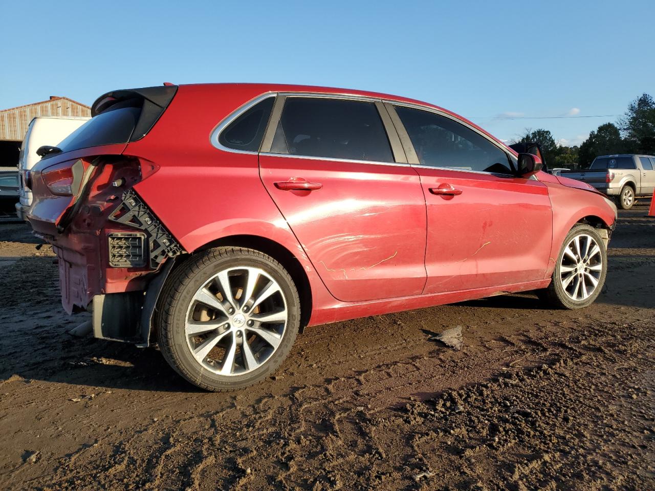 2019 Hyundai Elantra VIN KMHH35LEXKU096936 Copart auction photo, rear end damage thumbnail 3