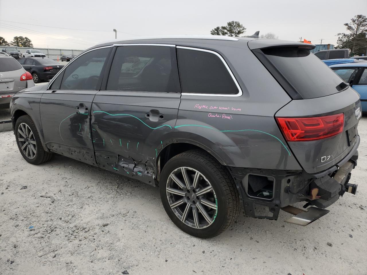 2019 Audi Q7 VIN WA1LAAF73KD011729 Copart auction photo, all over damage thumbnail 2