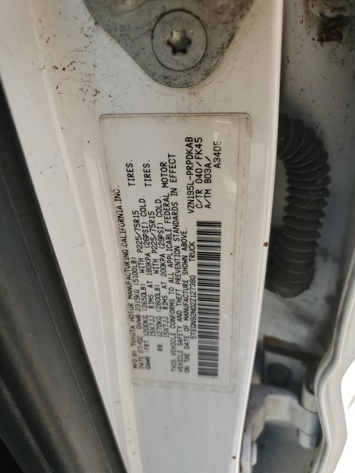 2002 Toyota Tacoma VIN 5TEGN92N02Z127380 Copart auction photo, rear end damage thumbnail 14
