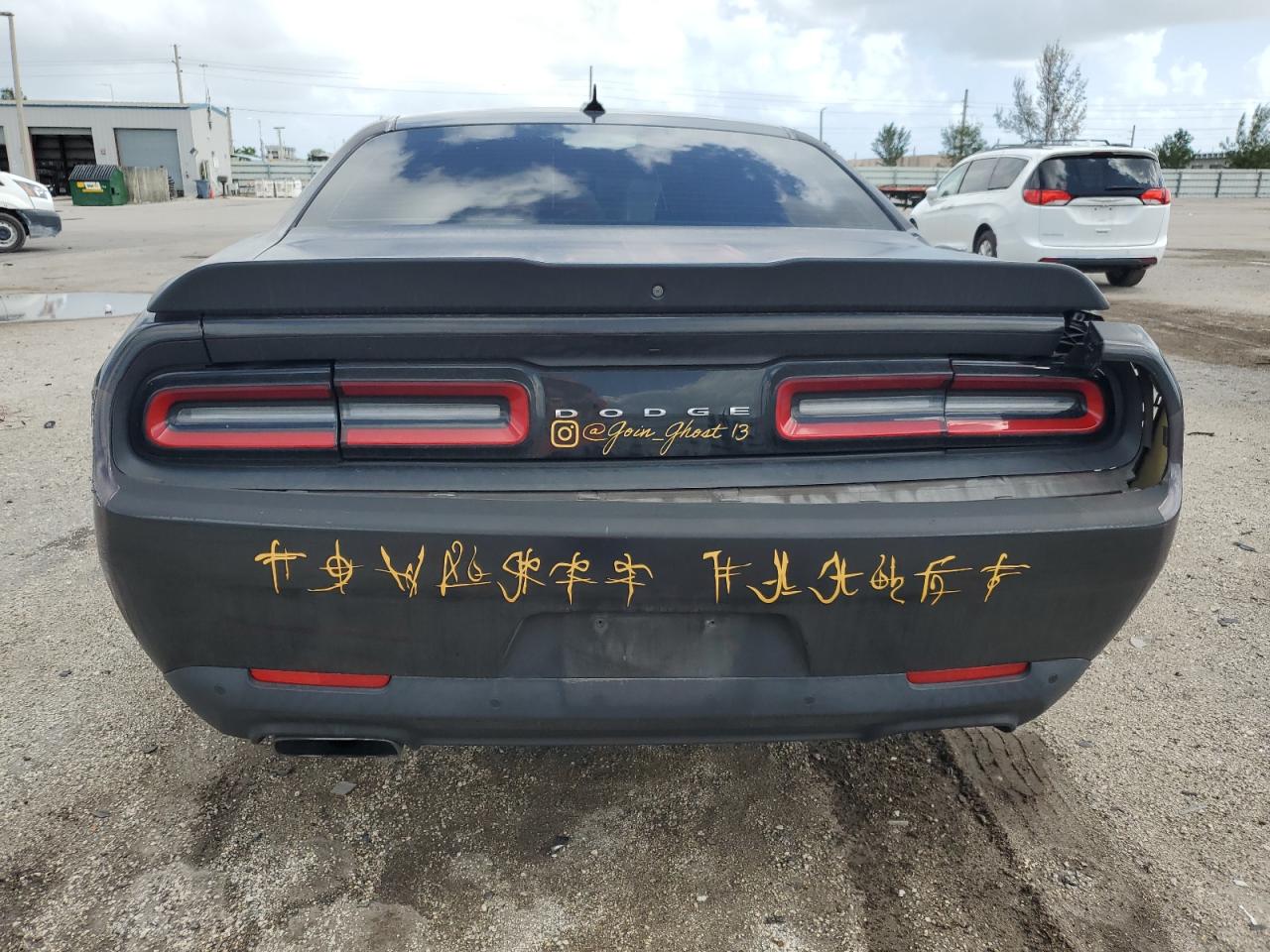 2019 Dodge Challenger VIN 2C3CDZFJ8KH652163 Copart auction photo, rear end / undercarriage damage thumbnail 6