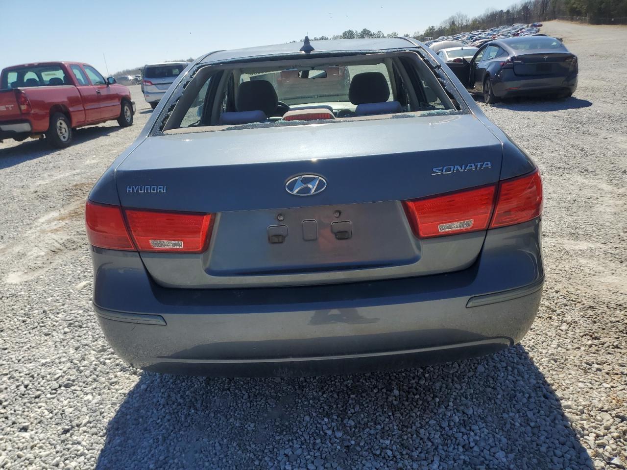 2009 Hyundai Sonata VIN 5NPET46C49H538044 Copart auction photo, top/roof / front end damage thumbnail 6