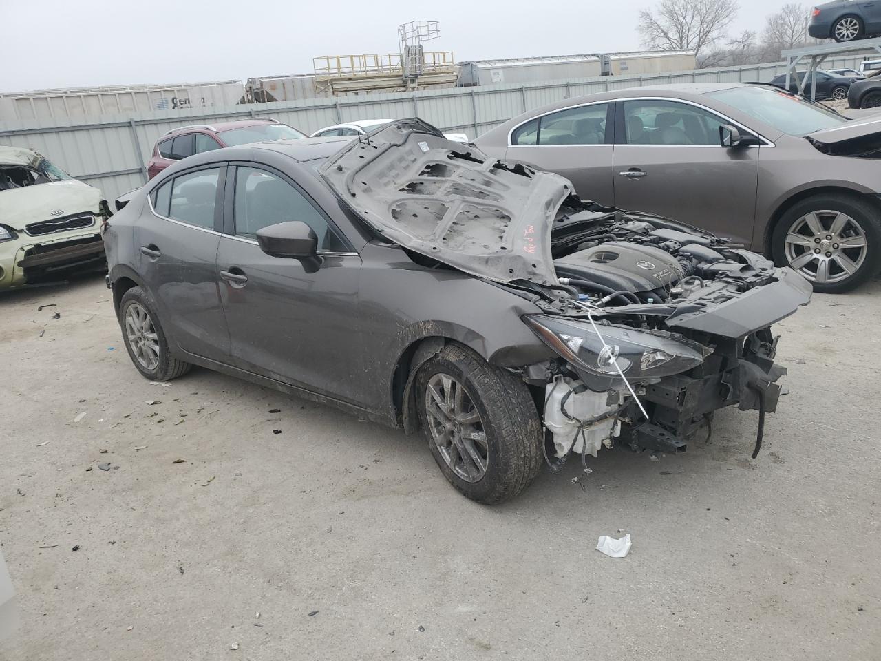 2014 Mazda 3 VIN JM1BM1W74E1116598 Copart auction photo, all over damage thumbnail 4