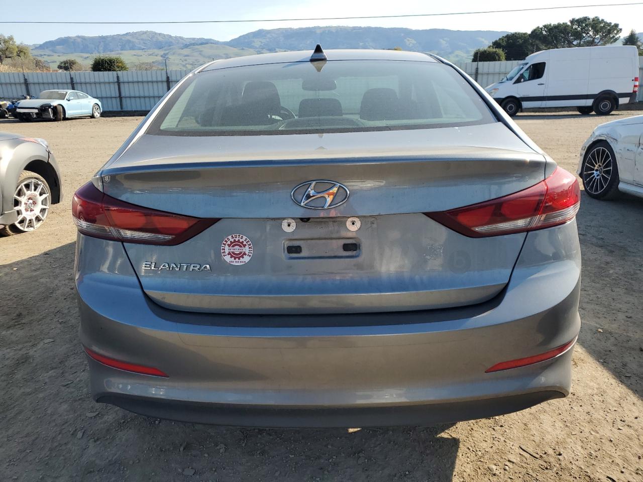 2018 Hyundai Elantra VIN KMHD84LF3JU610241 Copart auction photo, front end damage thumbnail 6
