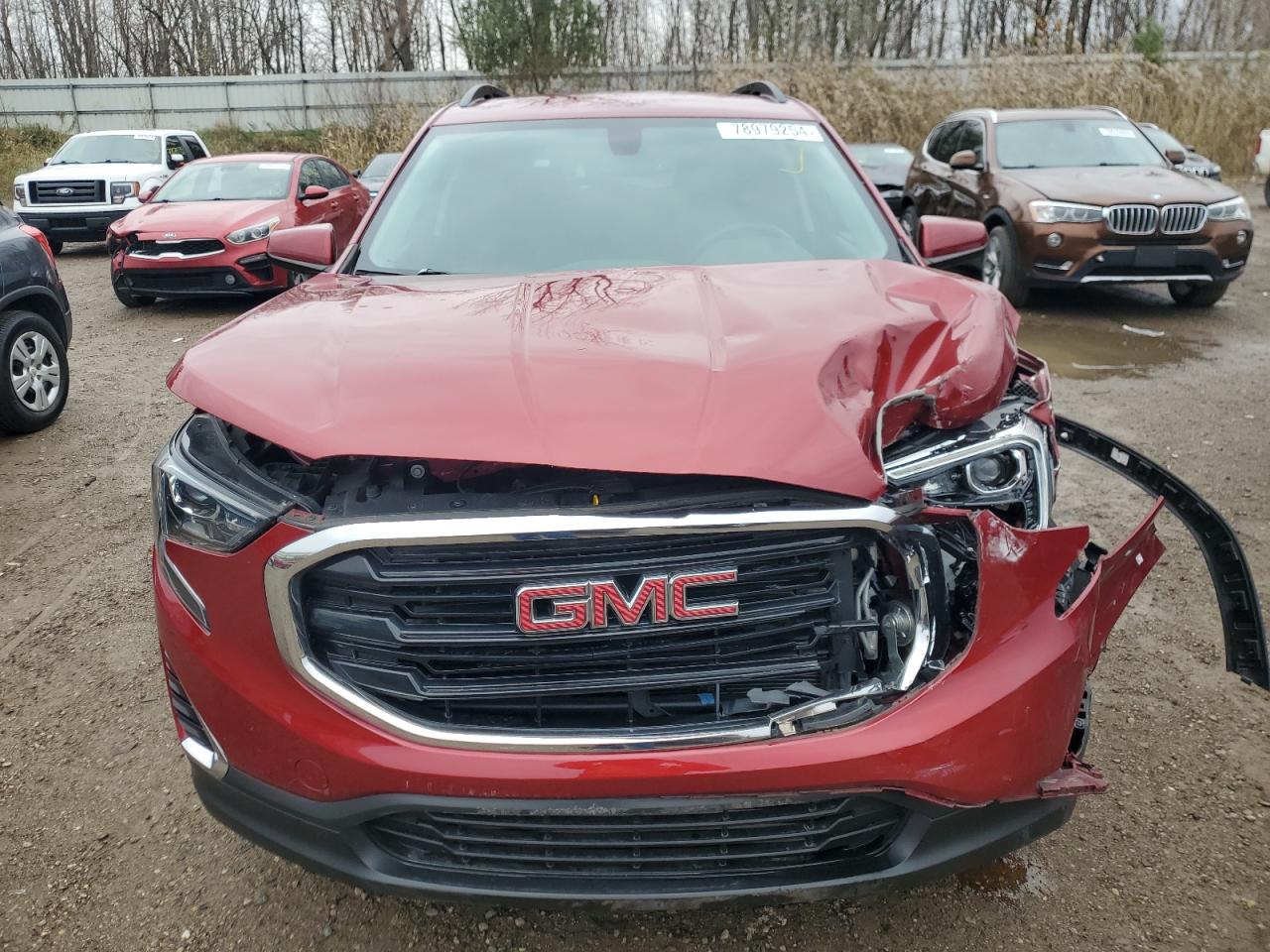 2019 GMC Terrain VIN 3GKALTEVXKL117192 Copart auction photo, front end / side damage thumbnail 5