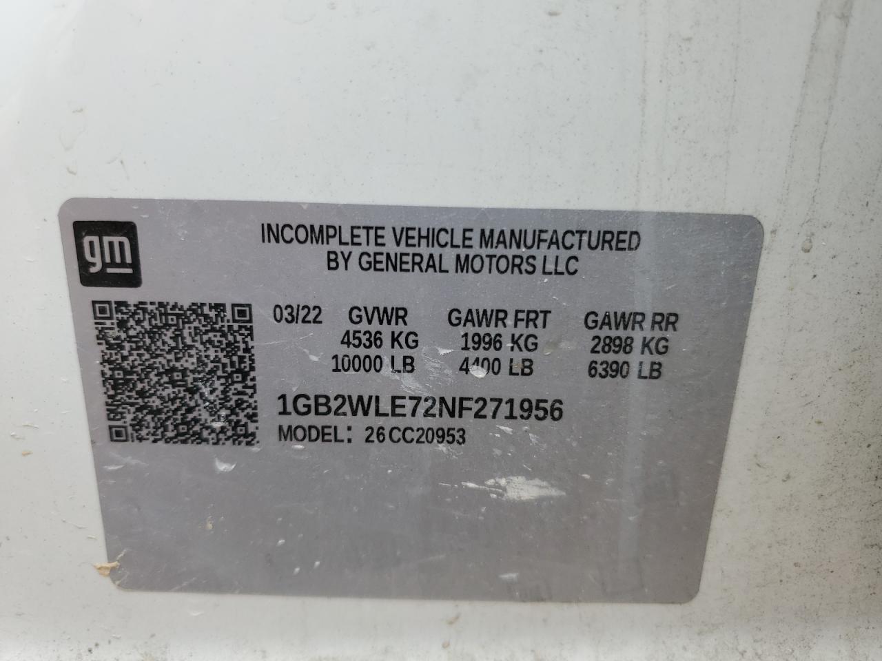 2022 Chevrolet Silverado VIN 1GB2WLE72NF271956 Copart auction photo, front end damage thumbnail 13