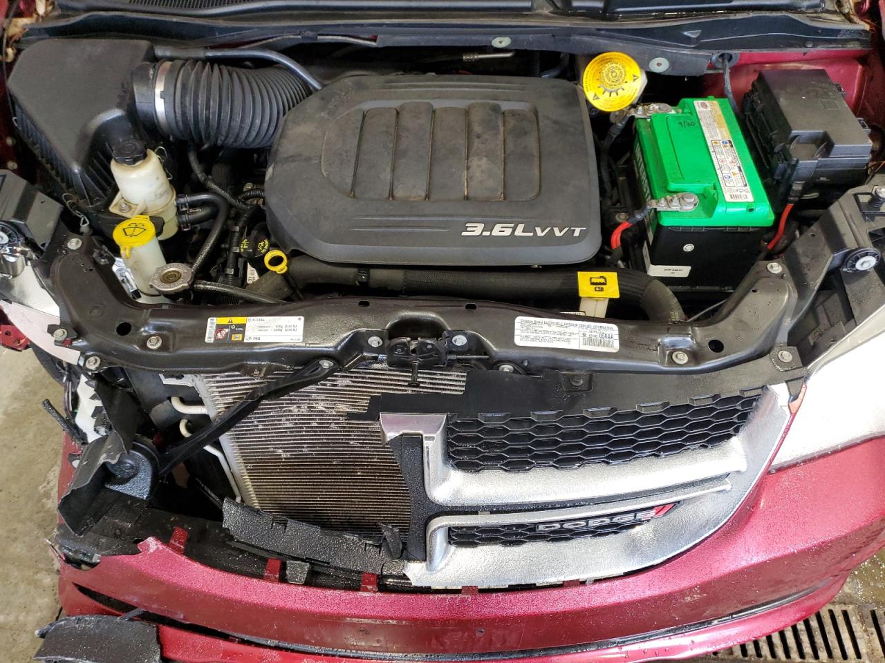 2014 Dodge Caravan VIN 2C4RDGCG2ER306109 Copart auction photo, front end / side damage thumbnail 12