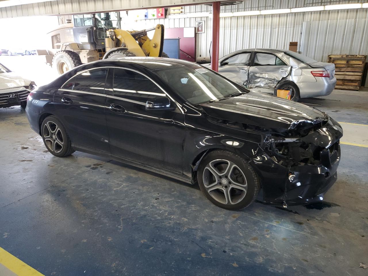 2014 Mercedes-Benz CLA-klasse VIN WDDSJ4GB6EN129929 Copart auction photo, front end / undercarriage damage thumbnail 4