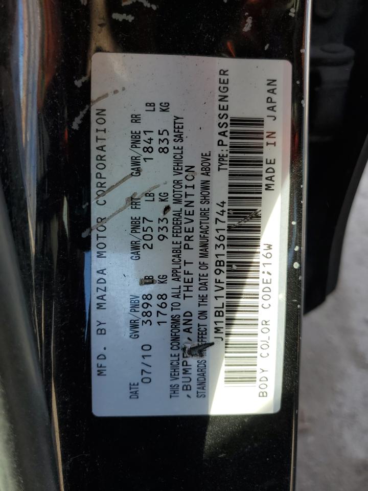 2011 Mazda 3 VIN JM1BL1VF9B1361744 Copart auction photo, front end damage thumbnail 12