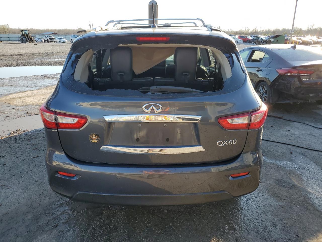 2014 Infiniti QX60 VIN 5N1AL0MN3EC516369 Copart auction photo, vandalism / top/roof damage thumbnail 6