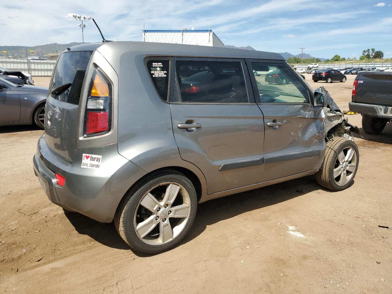 2011 KIA Soul VIN KNDJT2A24B7340995 Copart auction photo, front end / side damage thumbnail 3