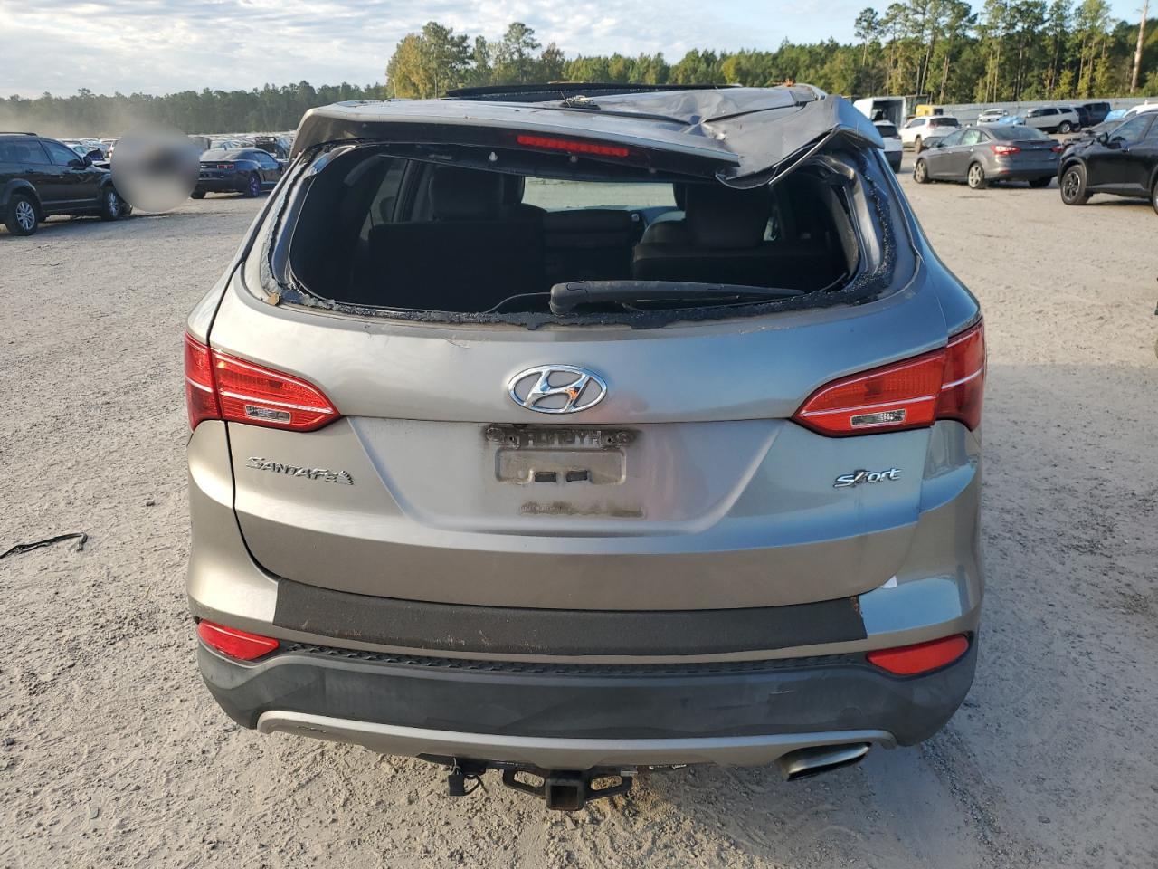 2013 Hyundai Santa Fe VIN 5XYZU3LB1DG073856 Copart auction photo, top/roof / rear end damage thumbnail 6