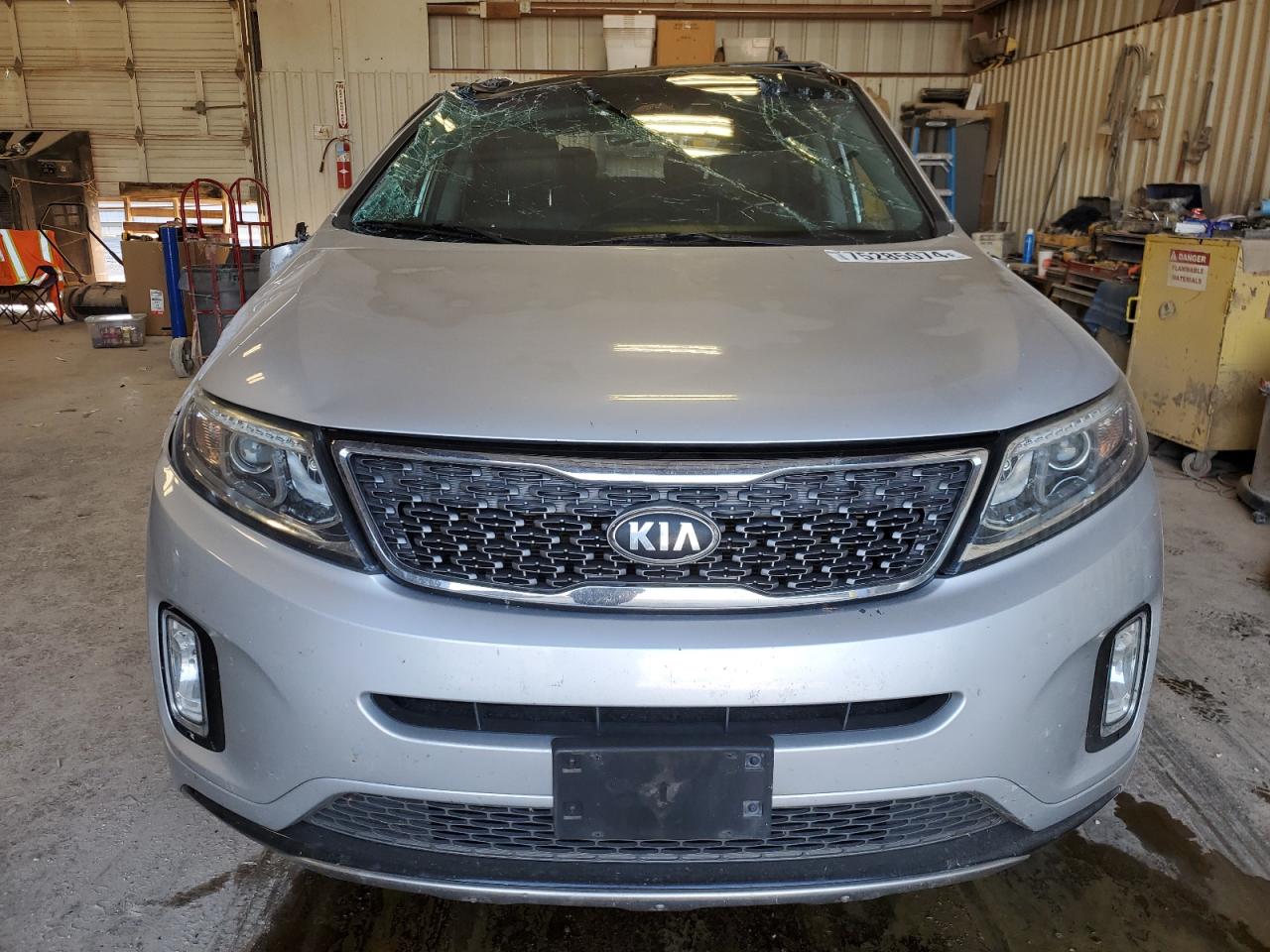 2014 KIA Sorento VIN 5XYKW4A73EG479672 Copart auction photo, all over / top/roof damage thumbnail 5