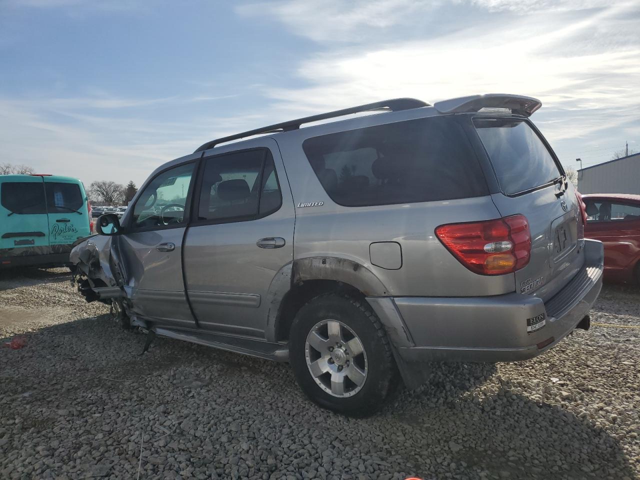 2004 Toyota Sequoia VIN 5TDBT48A04S210377 Copart auction photo, front end / side damage thumbnail 2