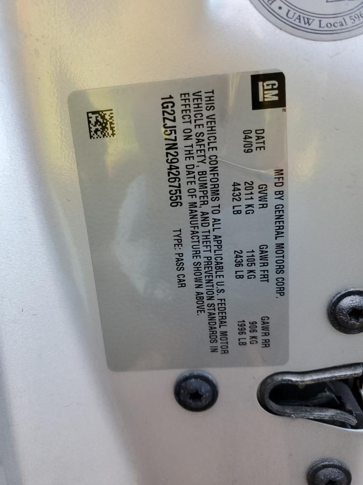 2009 Pontiac G6 VIN 1G2ZJ57N294267556 Copart auction photo, normal wear / minor dent/scratches damage thumbnail 12