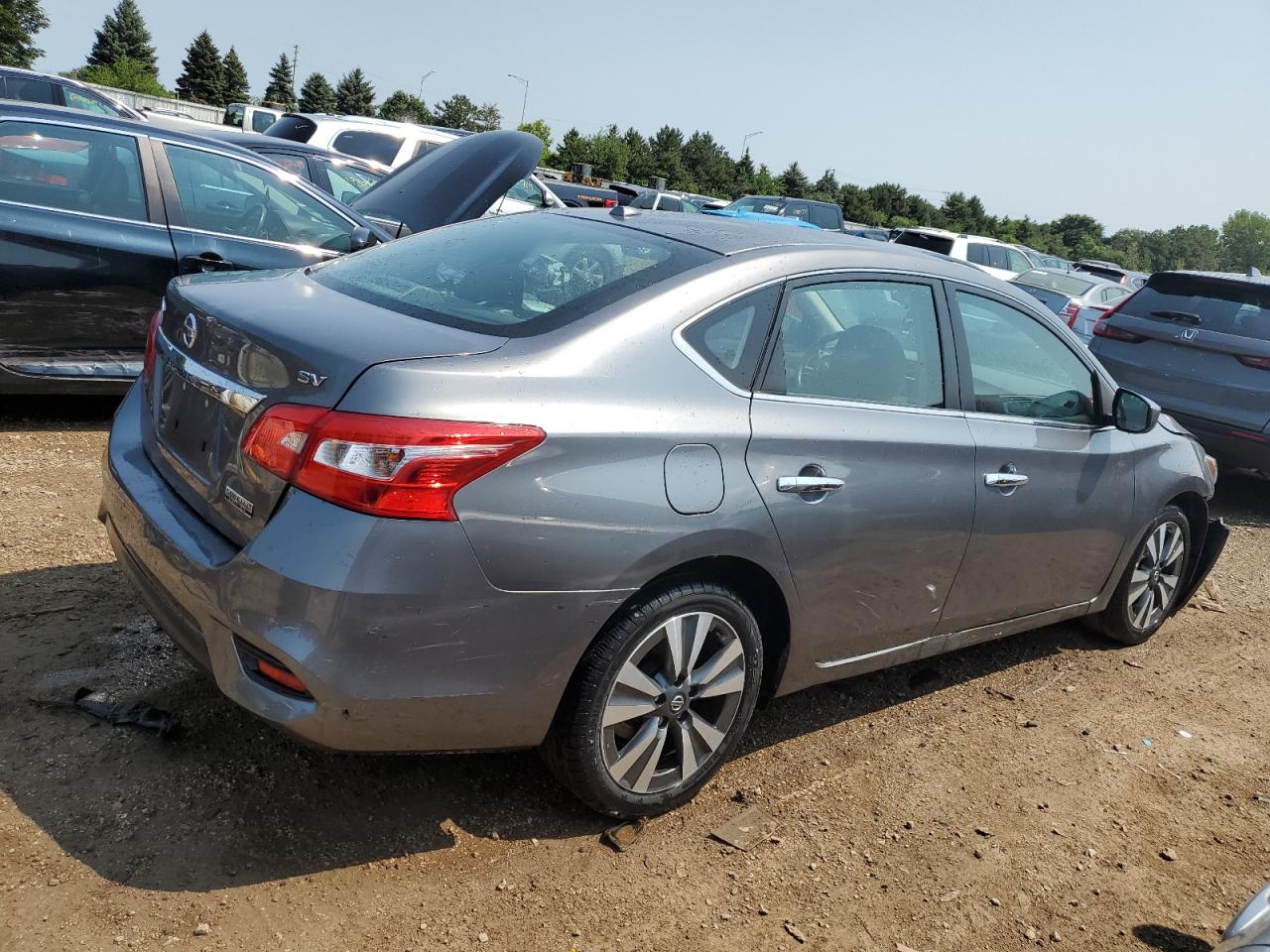 2019 Nissan Sentra VIN 3N1AB7AP2KY367996 Copart auction photo, burn / front end damage thumbnail 3