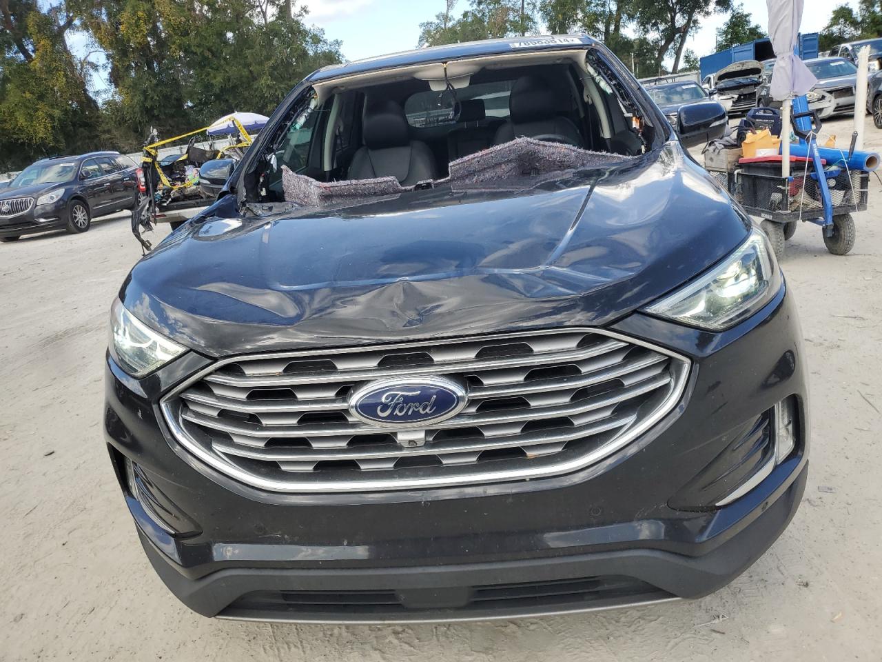 2019 Ford Edge VIN 2FMPK3K9XKBB81031 Copart auction photo, front end / top/roof damage thumbnail 5