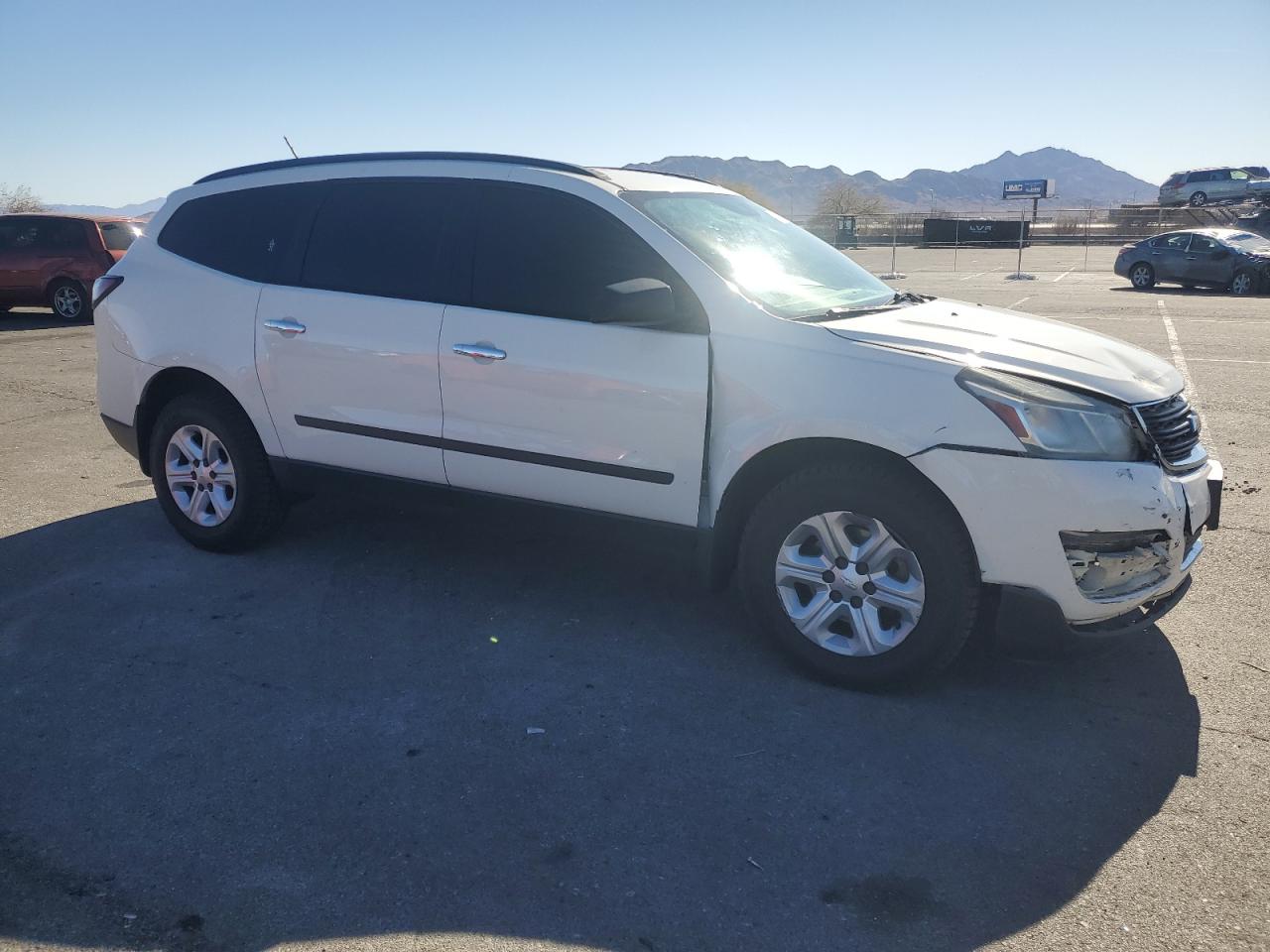 2015 Chevrolet Traverse VIN 1GNKRFKD5FJ240690 Copart auction photo, front end damage thumbnail 4