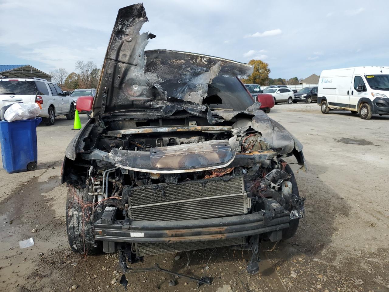 2014 Dodge Journey VIN 3C4PDCBB9ET259051 Copart auction photo, burn damage thumbnail 5