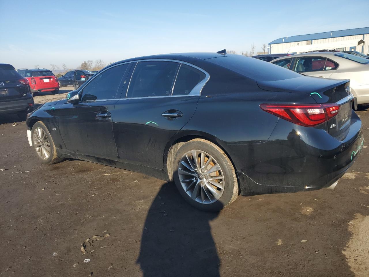 2018 Infiniti Q50 VIN JN1EV7AR9JM437635 Copart auction photo, front end / top/roof damage thumbnail 2