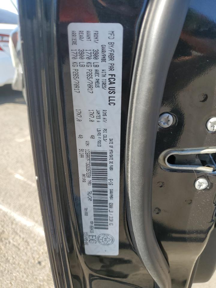 2016 RAM 1500 VIN 1C6RR7FT3GS357220 Copart auction photo, front end damage thumbnail 12