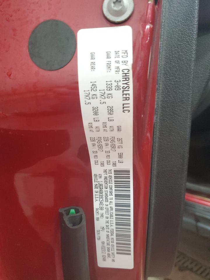 2009 Jeep Grand Cherokee VIN 1J8GR48K89C546180 Copart auction photo, front end / side damage thumbnail 13