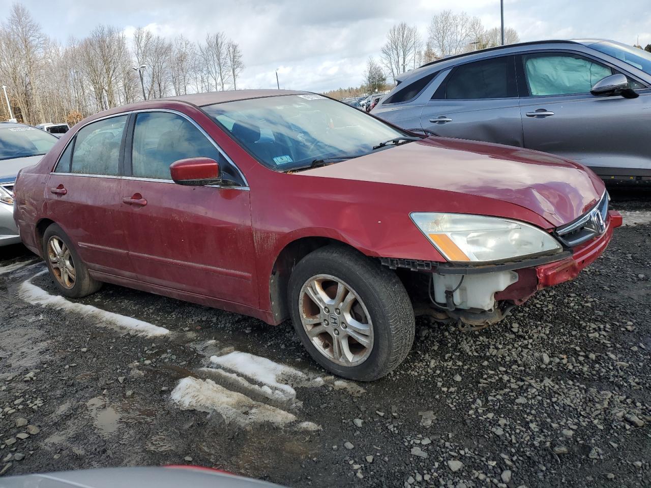 2007 Honda Accord VIN 1HGCM56317A051996 Copart auction photo, front end / side damage thumbnail 4