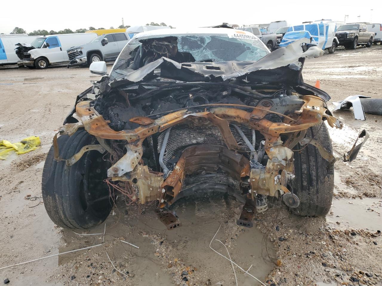 2021 Ford Mustang VIN 1FA6P8CF6M5127855 Copart auction photo, burn - engine / front end damage thumbnail 5