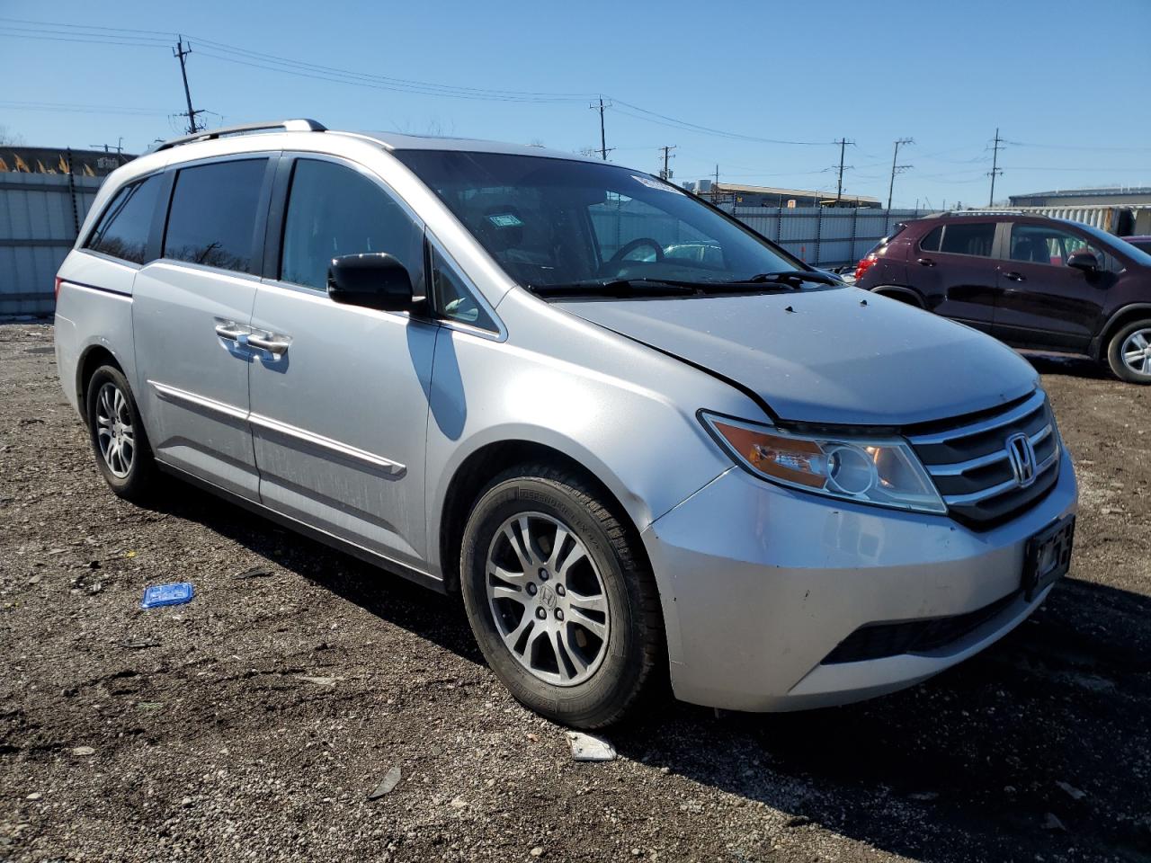 2013 Honda Odyssey VIN 5FNRL5H69DB012899 Copart auction photo, side damage thumbnail 4