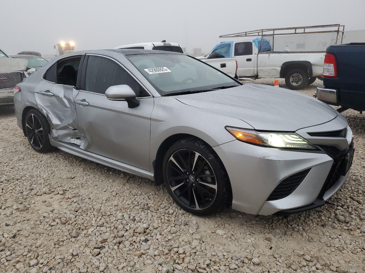 2019 Toyota Camry VIN 4T1B61HK7KU730448 Copart auction photo, side / front end damage thumbnail 4