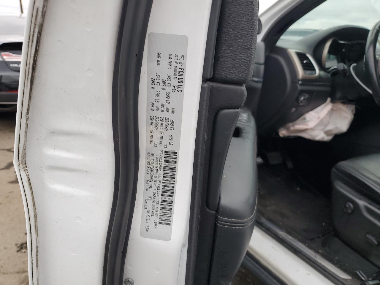2015 Jeep Grand Cherokee VIN 1C4RJFBG4FC790864 Copart auction photo, front end damage thumbnail 13