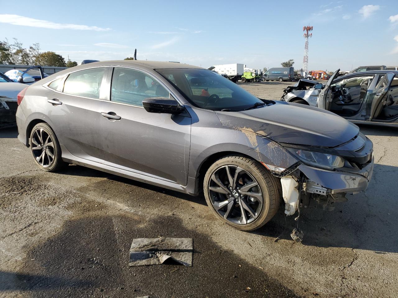 2021 Honda Civic VIN 2HGFC2F86MH507045 Copart auction photo, front end damage thumbnail 4