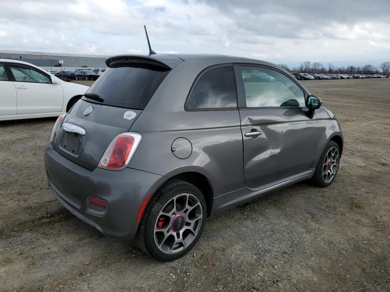 2012 Fiat 500 VIN 3C3CFFBR1CT115311 Copart auction photo, front end / side damage thumbnail 3