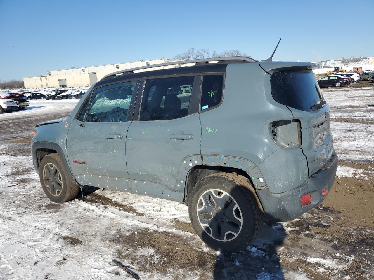 2015 Jeep Renegade VIN ZACCJBCT0FPB65232 Copart auction photo, side / rear end damage thumbnail 2