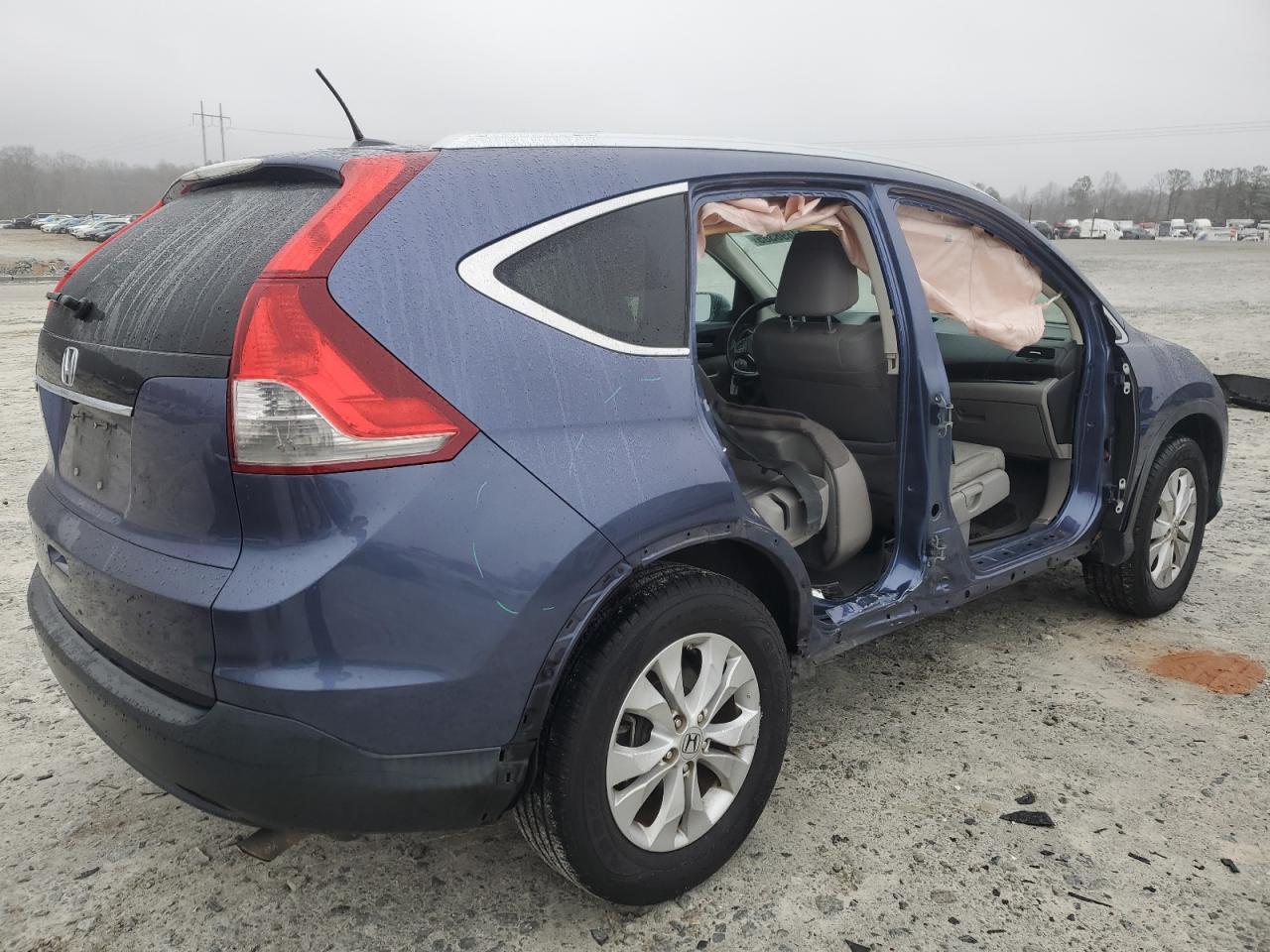 2013 Honda CR-V VIN 2HKRM3H76DH502387 Copart auction photo, side damage thumbnail 3