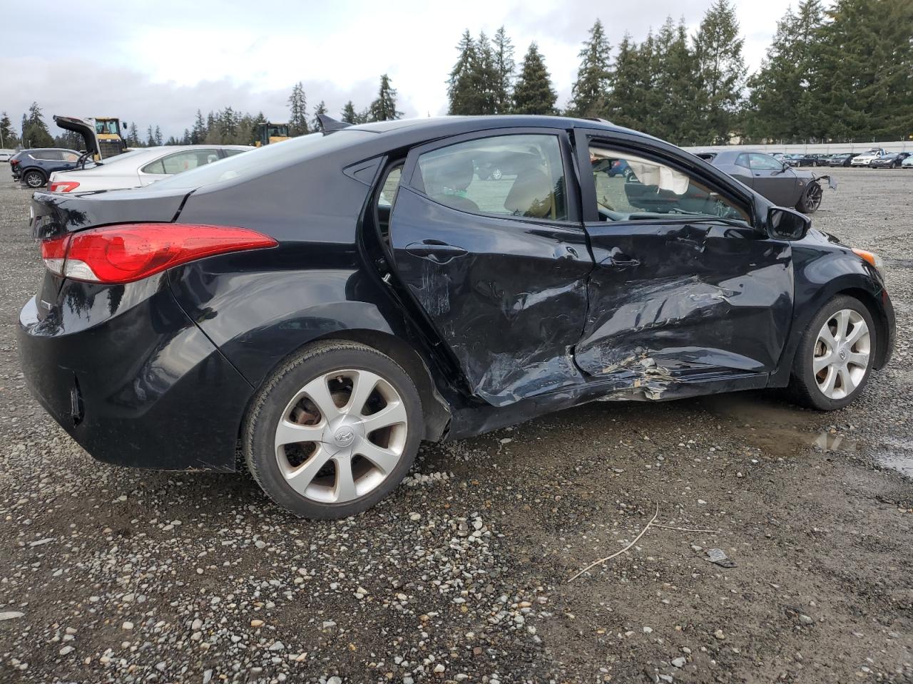 2012 Hyundai Elantra VIN 5NPDH4AE2CH148377 Copart auction photo, side damage thumbnail 3