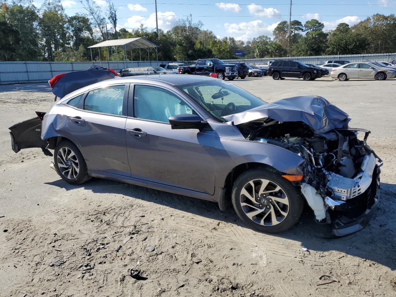 2017 Honda Civic VIN 19XFC2F75HE078021 Copart auction photo, front end / rear end damage thumbnail 4