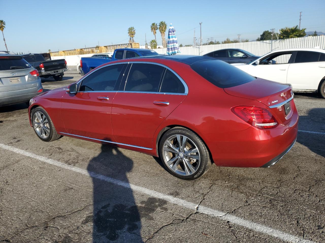 2016 Mercedes-Benz C-klasse VIN 55SWF4JB6GU169367 Copart auction photo, front end / minor dent/scratches damage thumbnail 2