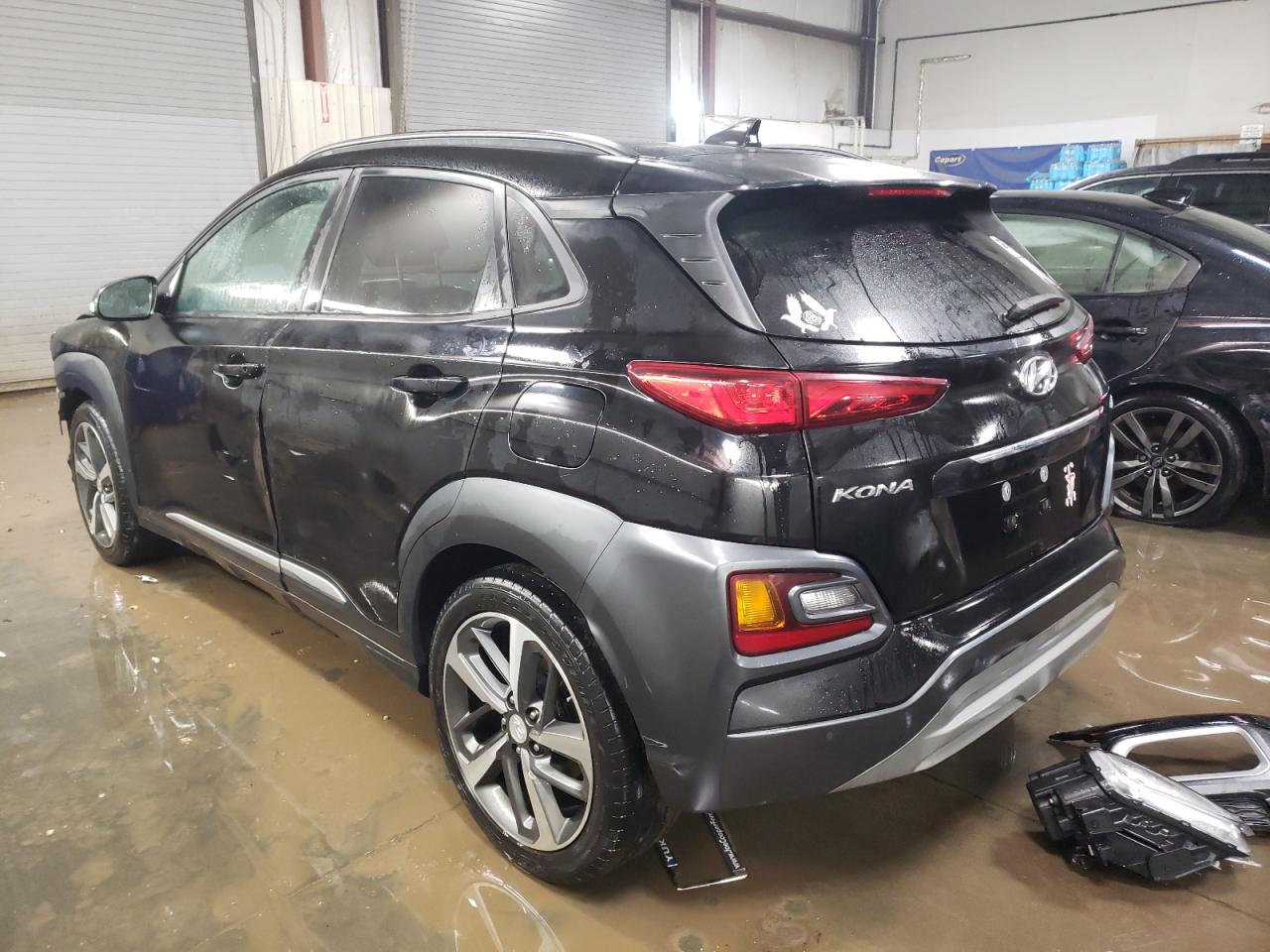 2020 Hyundai Kona VIN KM8K53A55LU572468 Copart auction photo, front end / side damage thumbnail 2