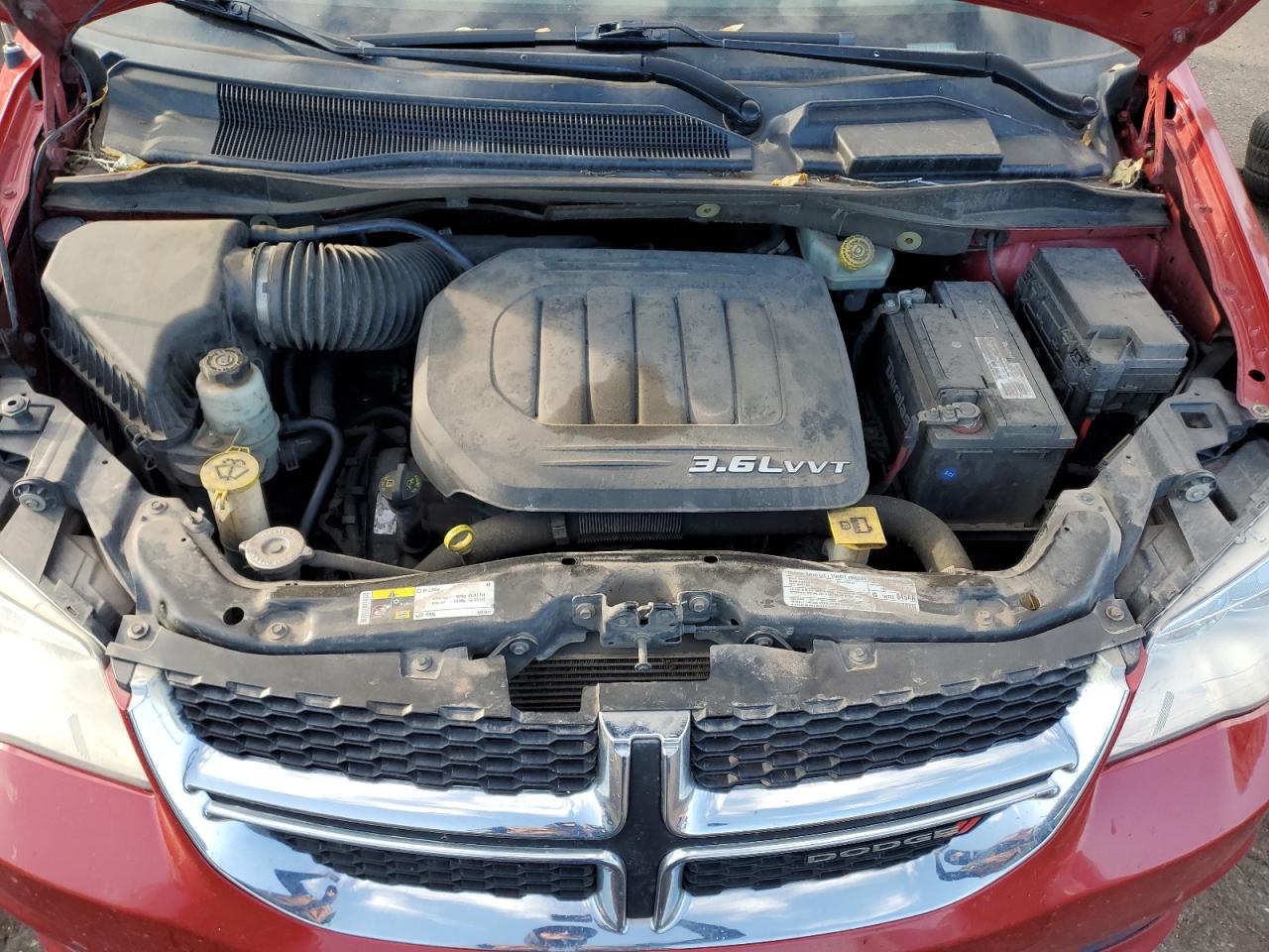 2013 Dodge Caravan VIN 2C4RDGCG4DR752003 Copart auction photo, top/roof damage thumbnail 12