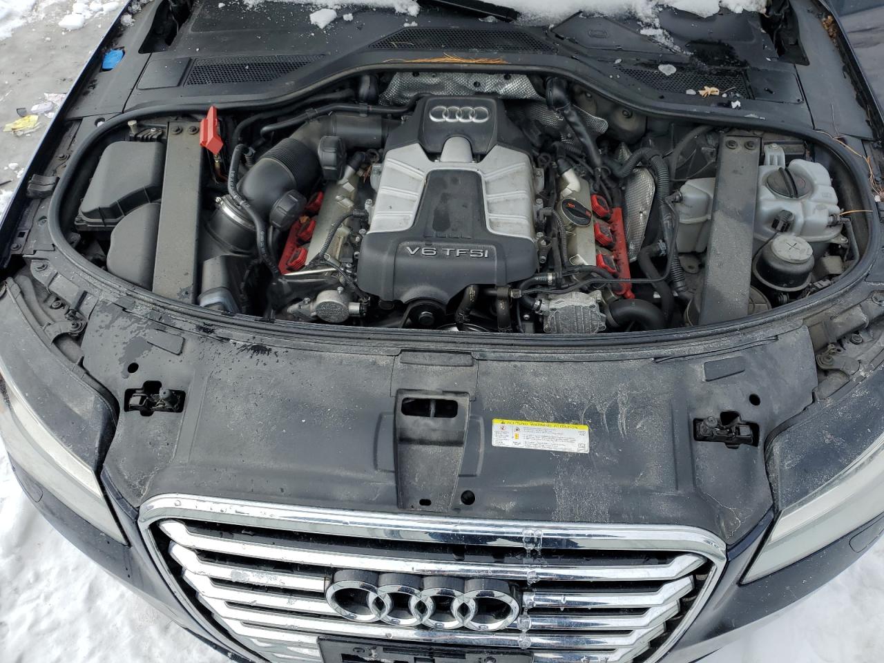 2014 Audi A8 VIN WAURGAFD9EN002114 Copart auction photo, front end / mechanical damage thumbnail 11