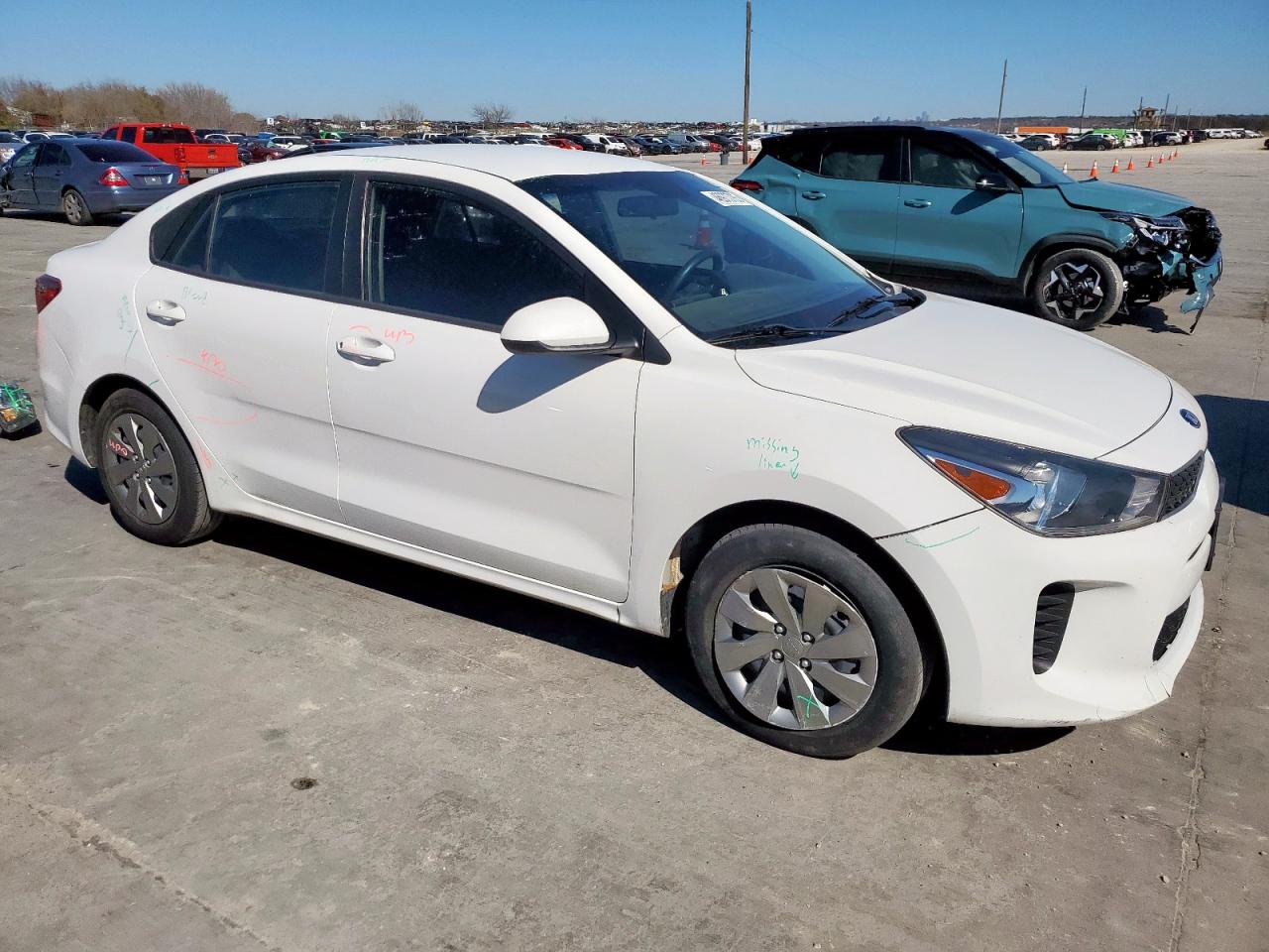 2020 KIA Rio VIN 3KPA24AD2LE260953 Copart auction photo, front end / minor dent/scratches damage thumbnail 4