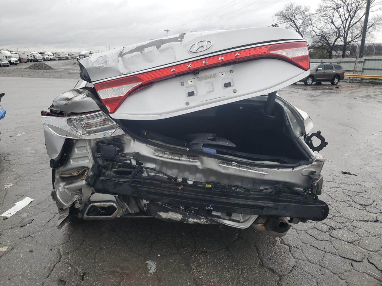 2016 Hyundai Azera VIN KMHFG4JGXGA559709 Copart auction photo, rear end / side damage thumbnail 6